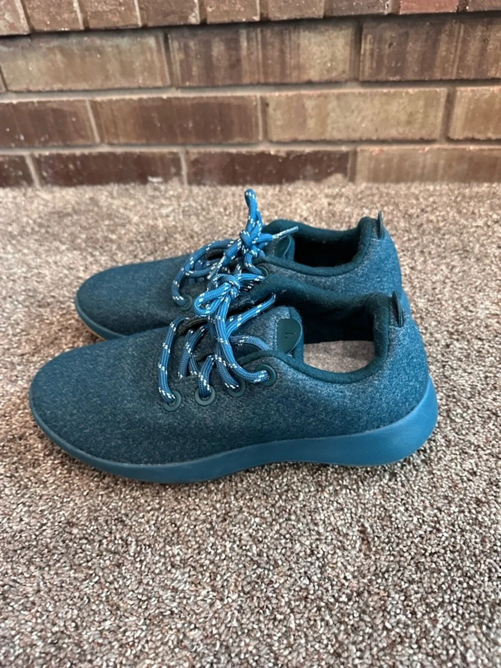 NWOB Allbirds Women's Wool Runners in Tuke Teal - Cozy & Sustainable Size 9 - Picture 4 of 7